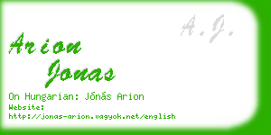 arion jonas business card